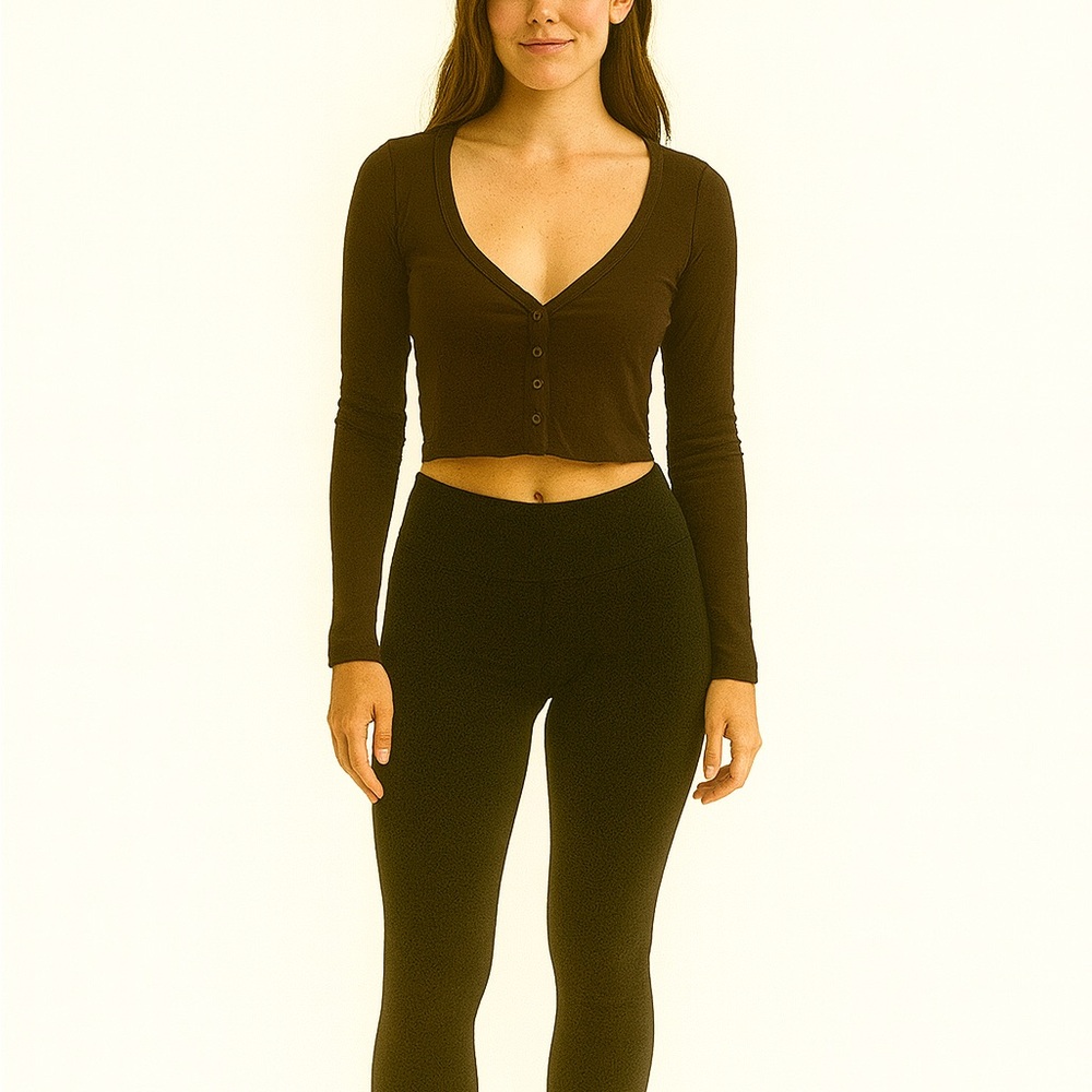 Urban Outfitters Out From Under Size Small Brown Ribbed Top.